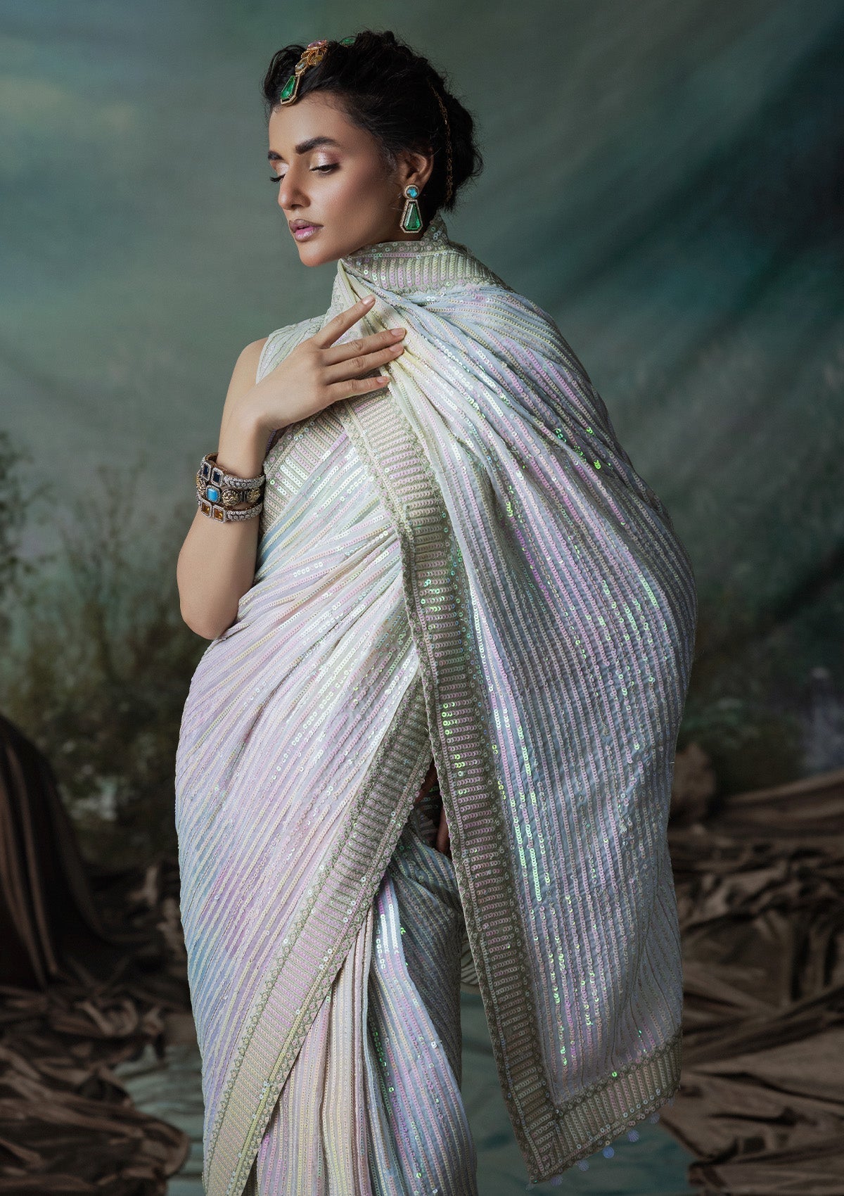 Aik Atelier | Sari Edit 2024 | SARI EDIT '24 VOL. 1 - LOOK 01 -  Aik Atelier Ladies Clothes - Original Designer Dress - House of Maryam