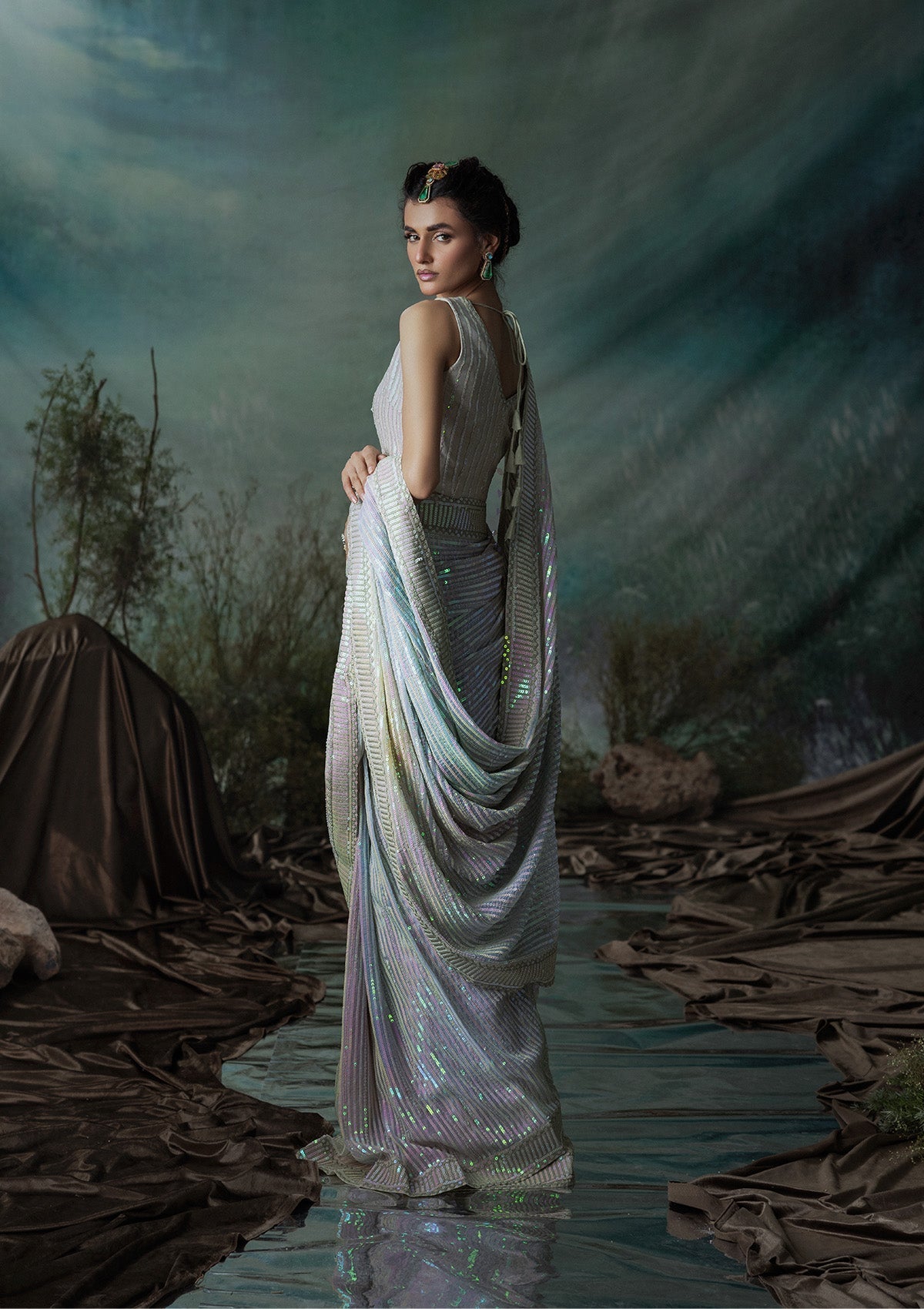 Aik Atelier | Sari Edit 2024 | SARI EDIT '24 VOL. 1 - LOOK 01 -  Aik Atelier Ladies Clothes - Original Designer Dress - House of Maryam