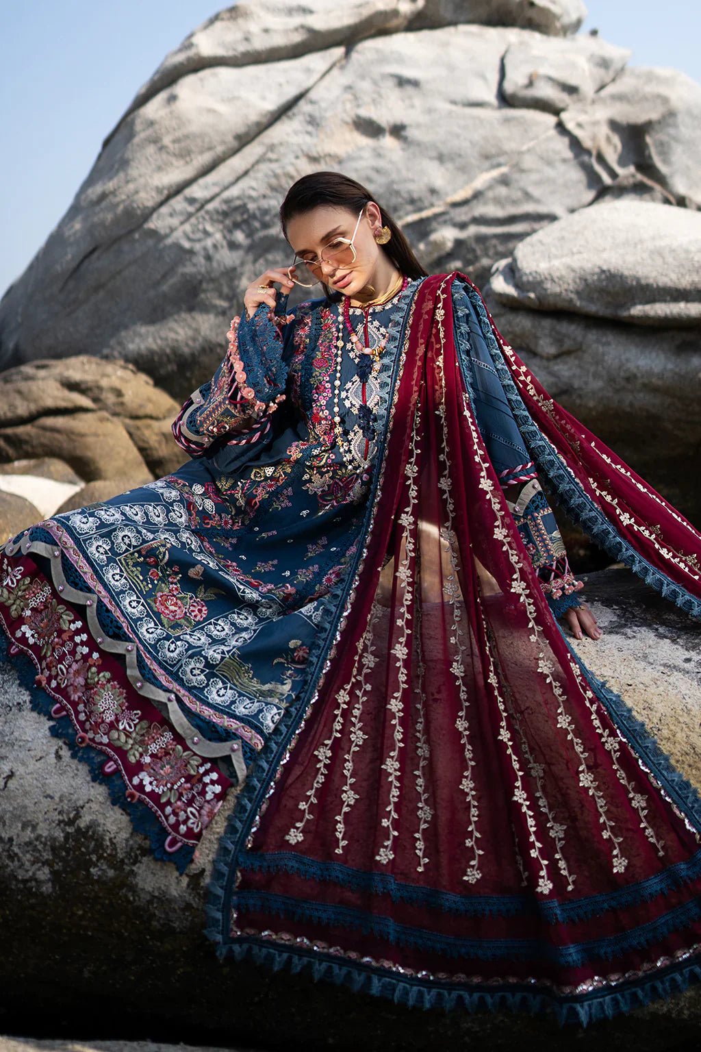 AJR Couture | Alif Signature Luxury Lawn 24 | Ayra -  AJR Couture Luxury - Original Designer Dress - House of Maryam