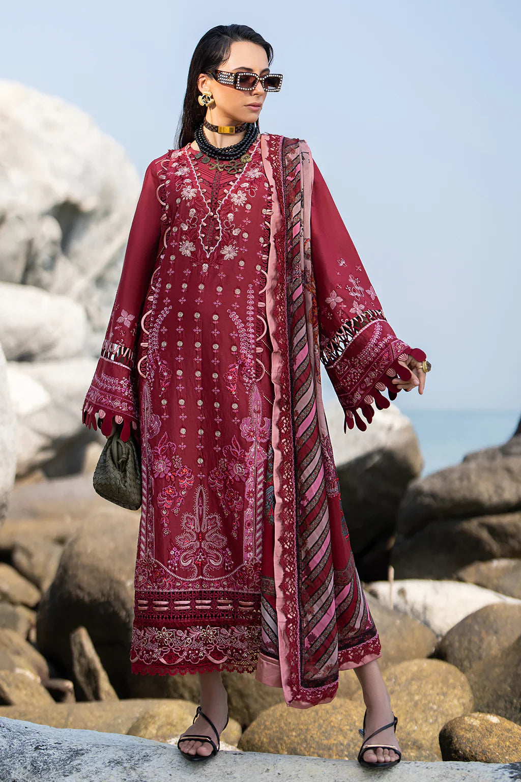 AJR Couture | Alif Signature Luxury Lawn 24 | Eleganza -  AJR Couture Luxury - Original Designer Dress - House of Maryam