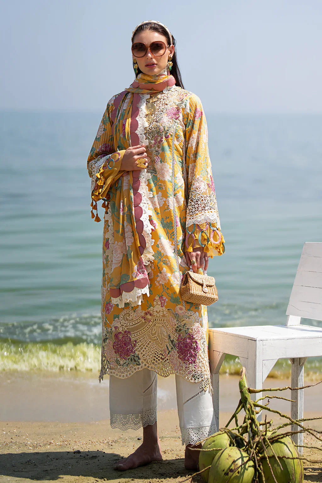 AJR Couture | Alif Signature Luxury Lawn 24 | Sunlit -  AJR Couture Luxury - Original Designer Dress - House of Maryam