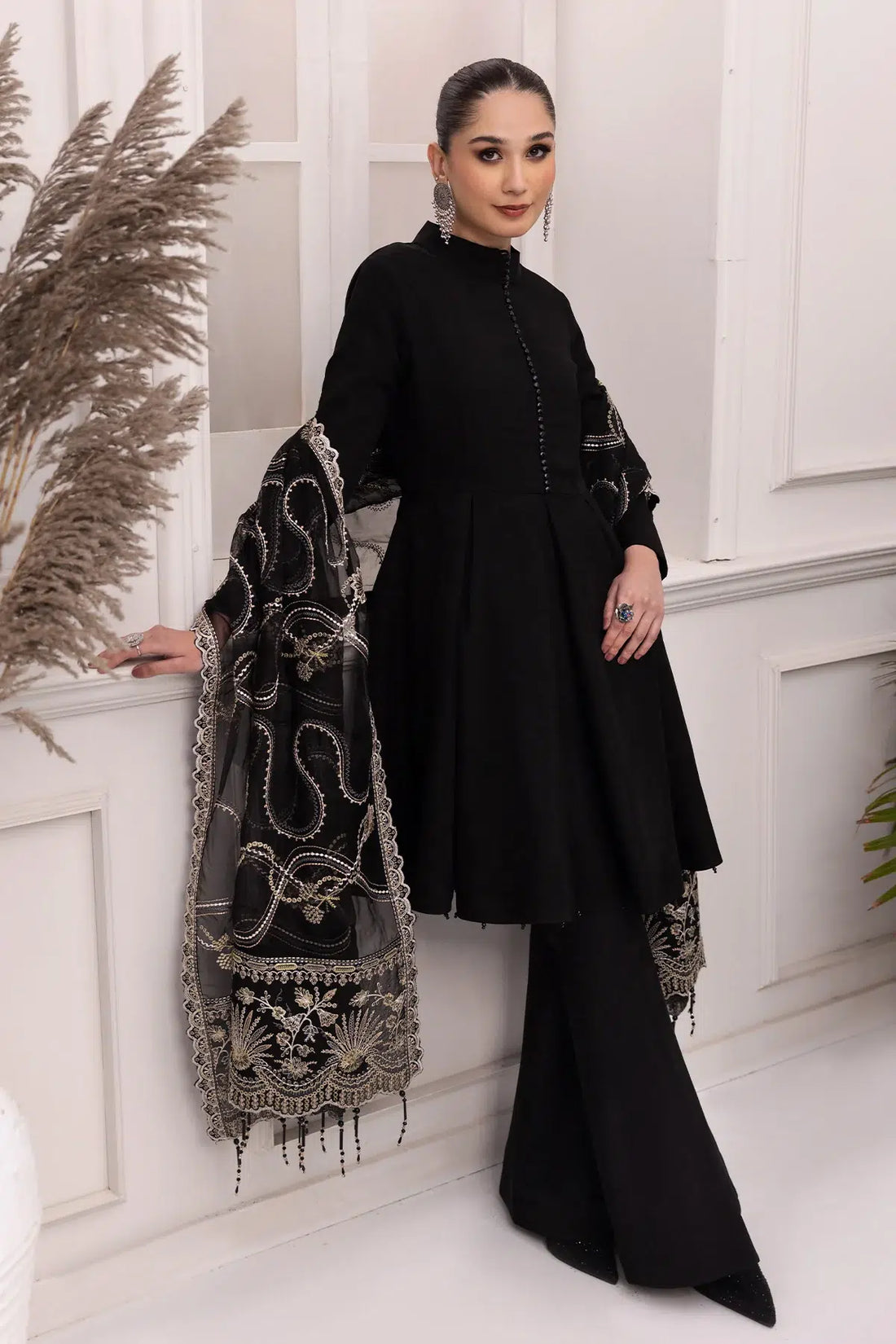 Alizeh | Formals Collection | Black Dress 3 piece - RTW1008 -  Alizeh Formal - Original Designer Dress - House of Maryam