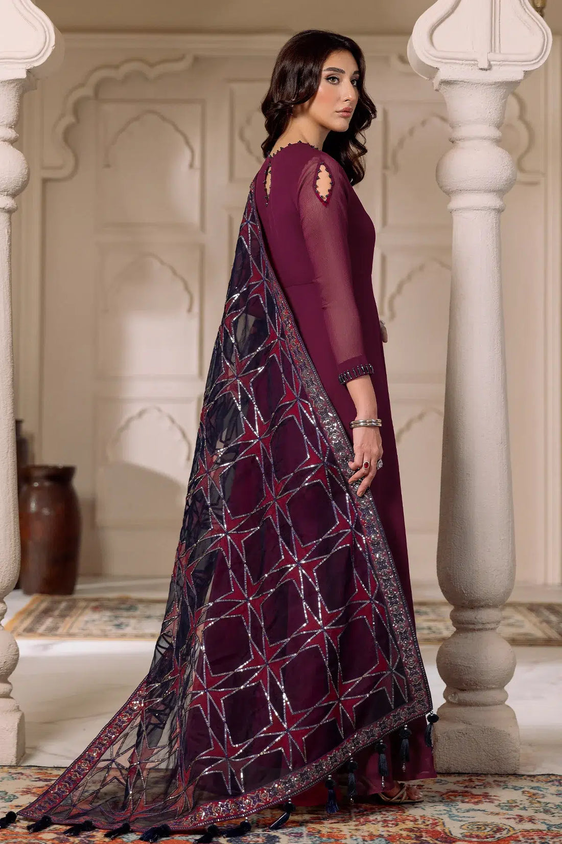 Alizeh | Formals Collection | Magenta 3 piece - RTW1013 -  Alizeh Formal - Original Designer Dress - House of Maryam