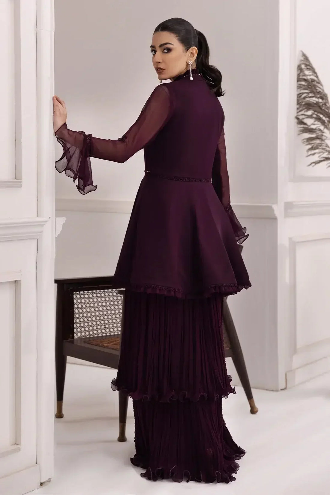 Alizeh | Formals Collection | Purple Frock 2 piece - RTW1001 -  Alizeh Formal - Original Designer Dress - House of Maryam