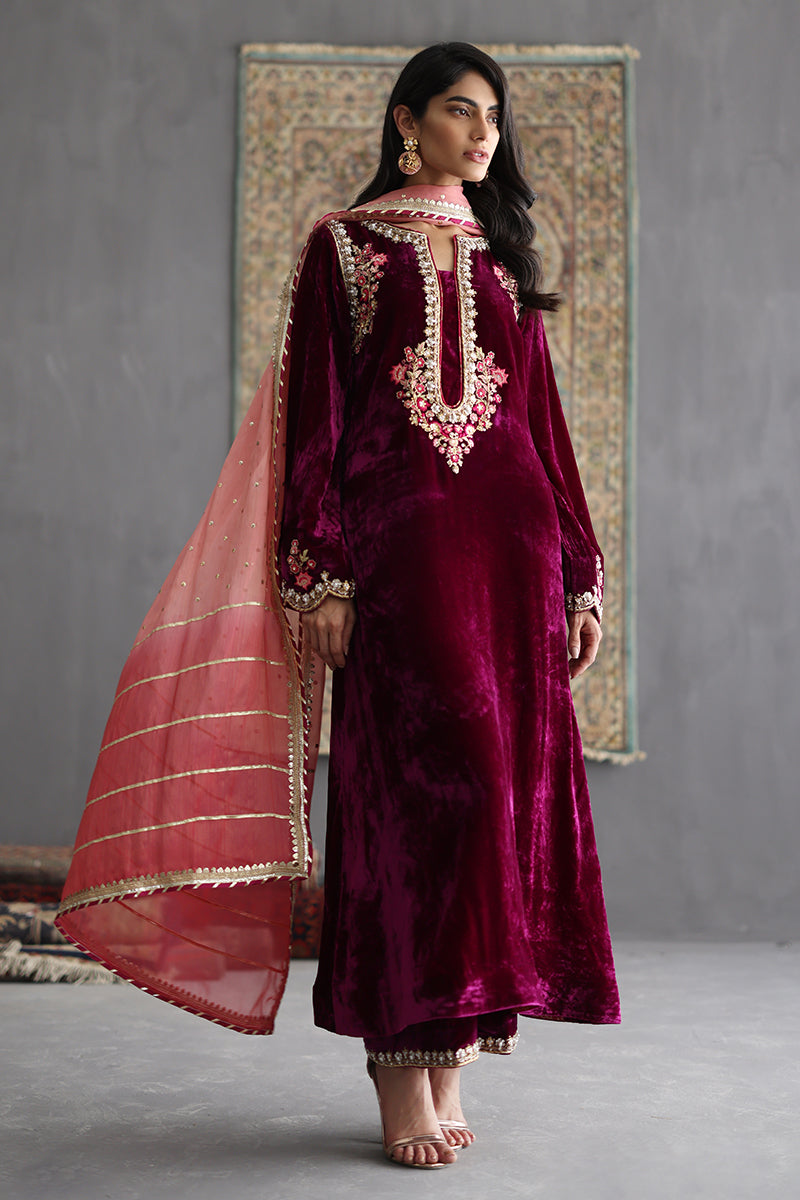 Sana Abbas | Velvet Formals | AMETHYST -  Sana Abbas Ladies Clothes - Original Designer Dress - House of Maryam