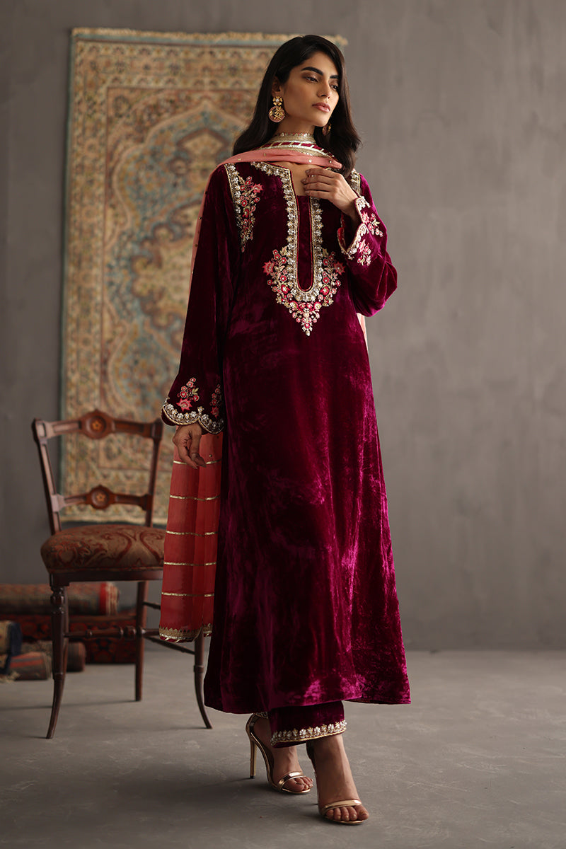 Sana Abbas | Velvet Formals | AMETHYST -  Sana Abbas Ladies Clothes - Original Designer Dress - House of Maryam