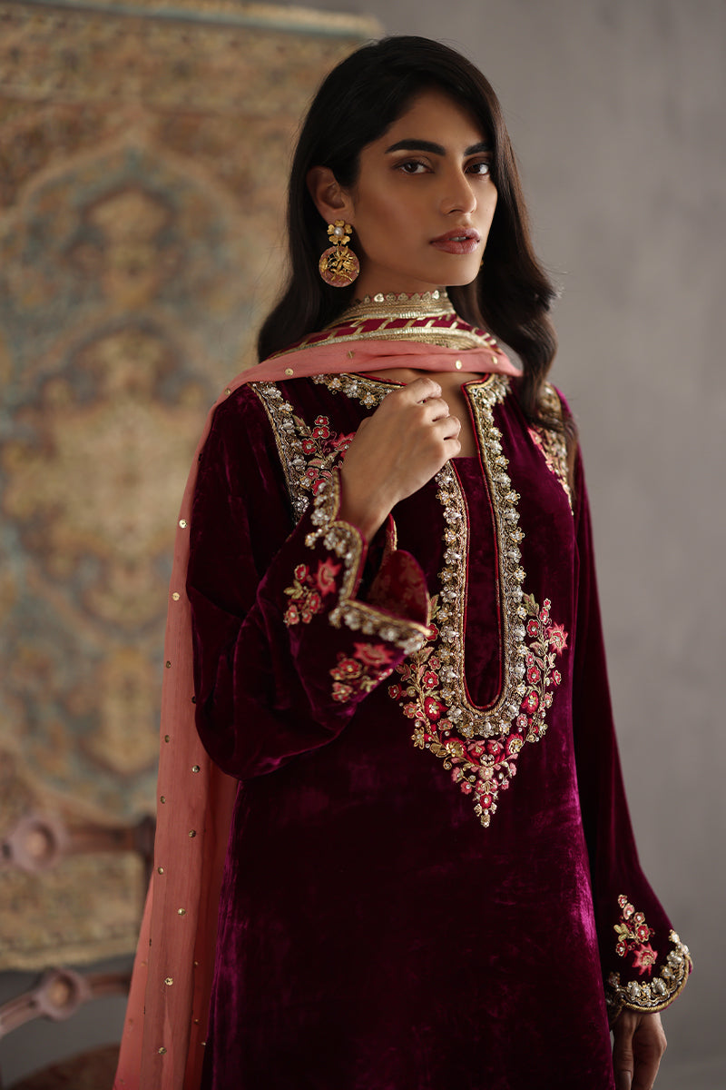 Sana Abbas | Velvet Formals | AMETHYST -  Sana Abbas Ladies Clothes - Original Designer Dress - House of Maryam