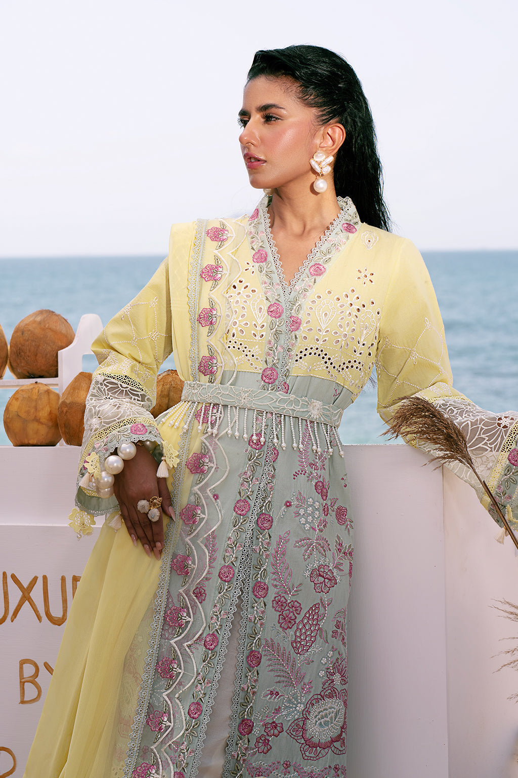 AJR Couture | Dastan Luxury Lawn 25 | Azure -  AJR Couture Ladies Clothes - Original Designer Dress - House of Maryam