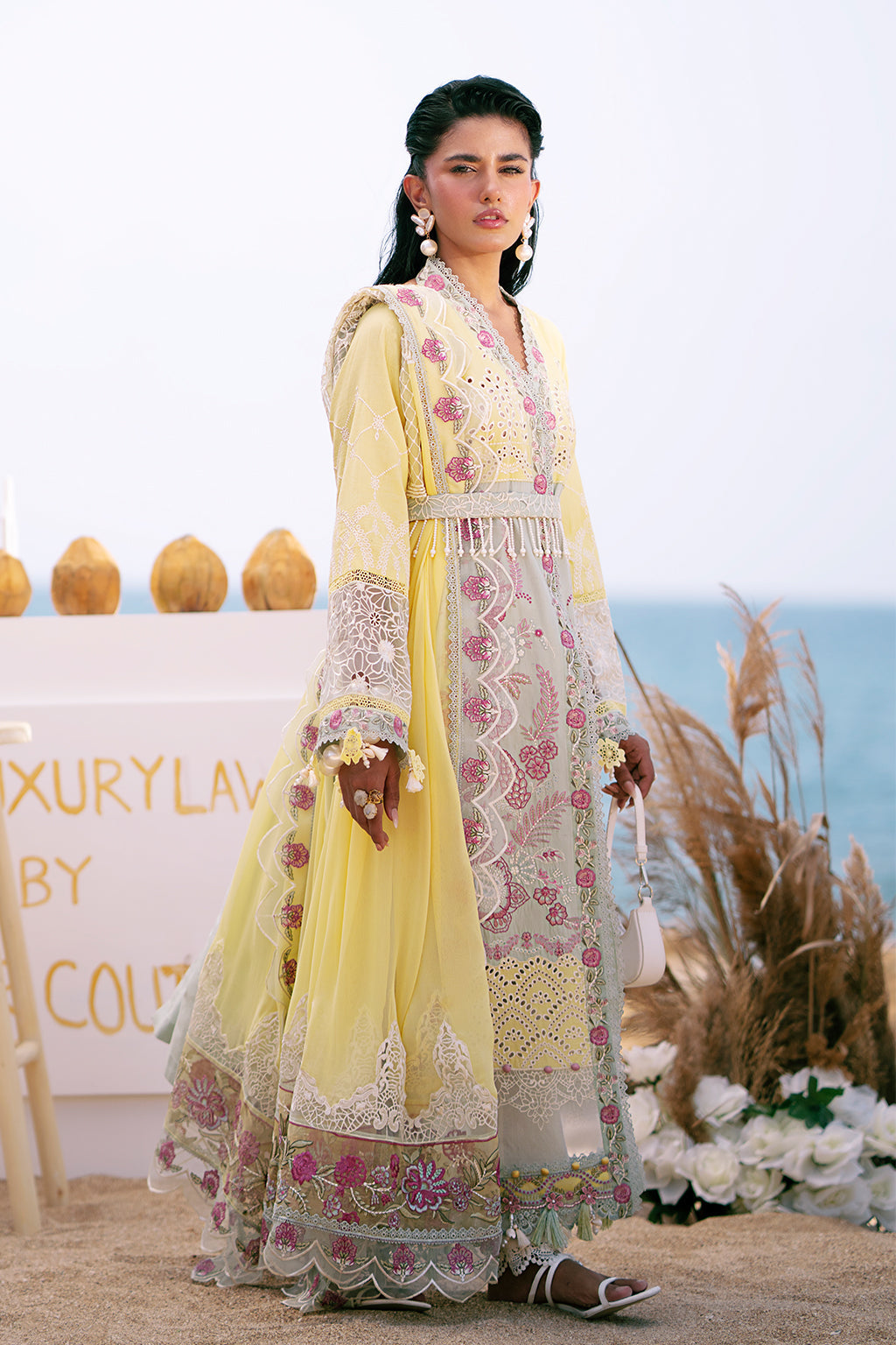 AJR Couture | Dastan Luxury Lawn 25 | Azure -  AJR Couture Ladies Clothes - Original Designer Dress - House of Maryam