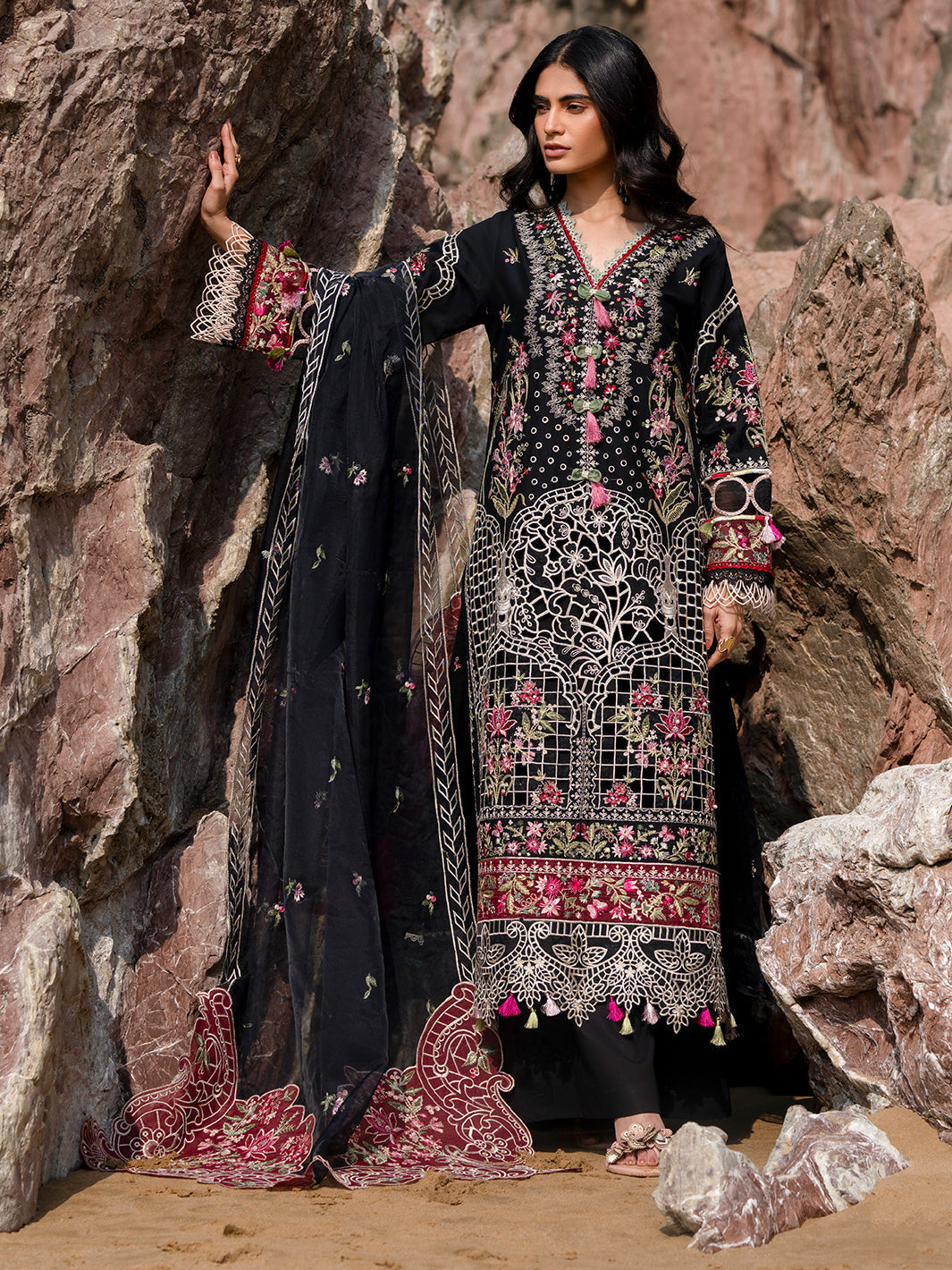 Mahnur | Sirena Luxury Lawn 25 | Azure -  Mahnur Ladies Clothes - Original Designer Dress - House of Maryam