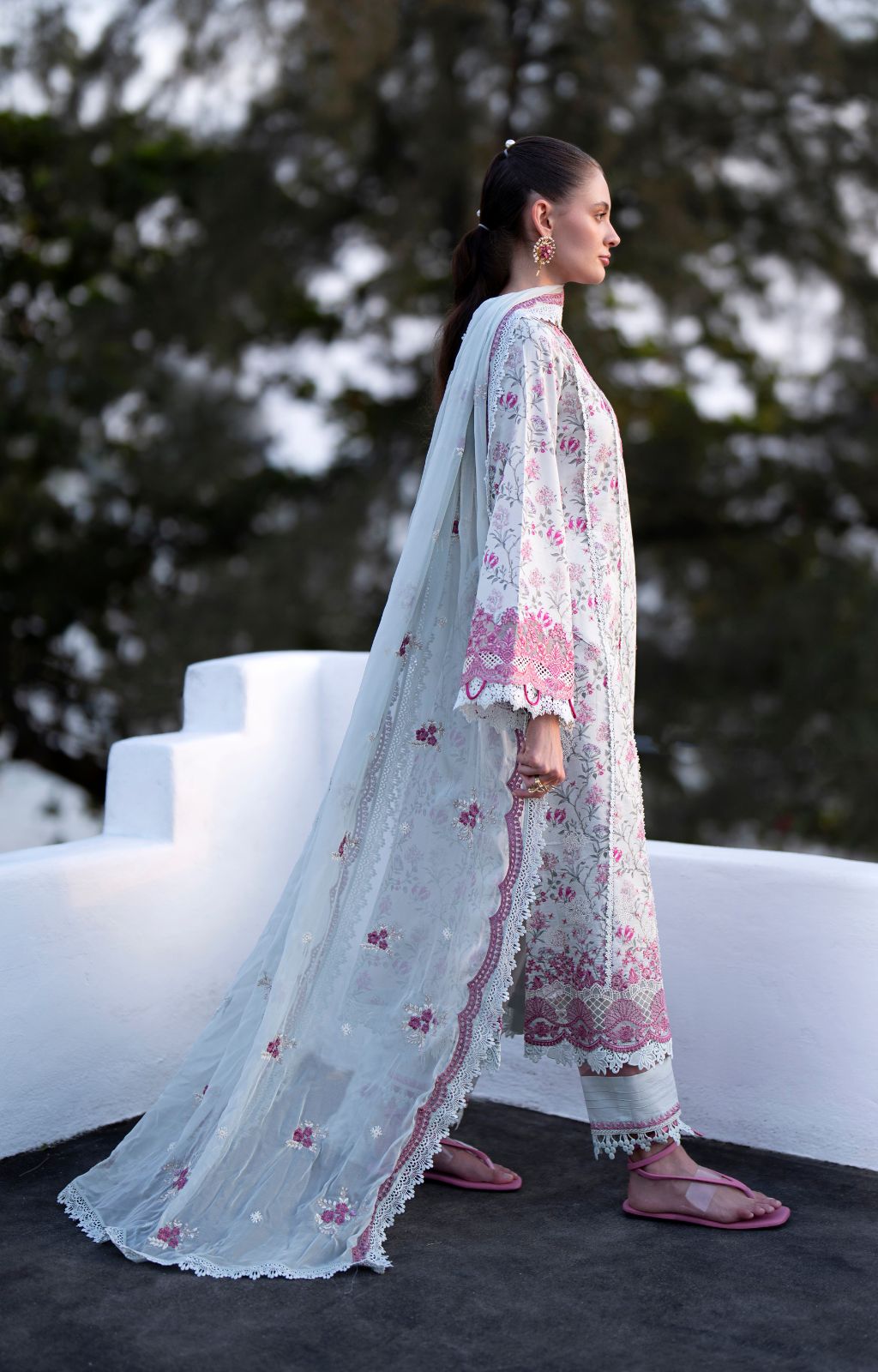 AJR Couture | Printakari Lawn 25 | Blush -  AJR Couture Ladies Clothes - Original Designer Dress - House of Maryam