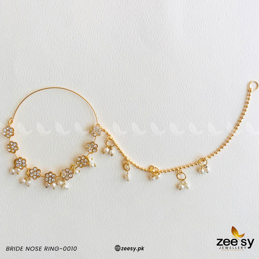 Bride Nose Ring-0010 -  Zeesy Nose ring - Original Designer Dress - House of Maryam
