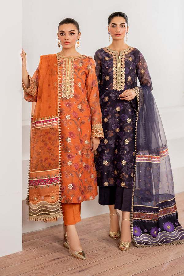 Baroque | Velvet Formals | COTTON NET UF-701 -  Baroque Ladies Clothes - Original Designer Dress - House of Maryam