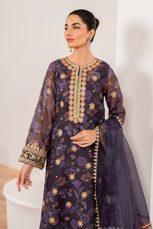 Baroque | Velvet Formals | COTTON NET UF-702 -  Baroque Ladies Clothes - Original Designer Dress - House of Maryam