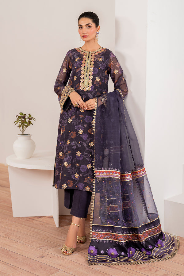 Baroque | Velvet Formals | COTTON NET UF-702 -  Baroque Ladies Clothes - Original Designer Dress - House of Maryam
