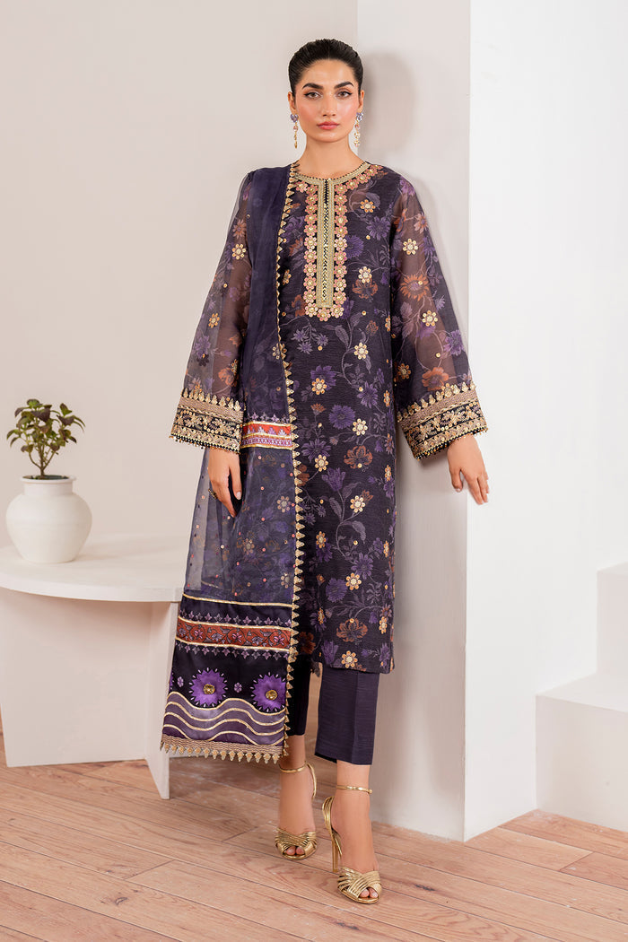 Baroque | Velvet Formals | COTTON NET UF-702 -  Baroque Ladies Clothes - Original Designer Dress - House of Maryam