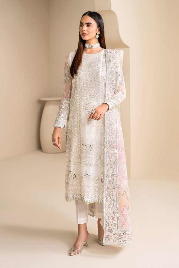 Baroque | Velvet Formals | CHIFFON UF-623 -  Baroque Ladies Clothes - Original Designer Dress - House of Maryam