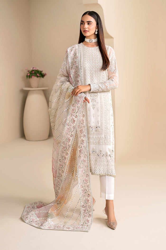 Baroque | Velvet Formals | CHIFFON UF-623 -  Baroque Ladies Clothes - Original Designer Dress - House of Maryam
