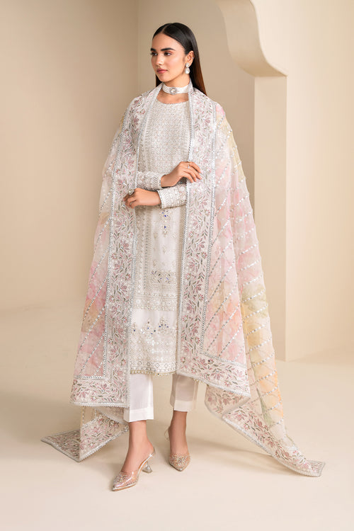 Baroque | Velvet Formals | CHIFFON UF-623 -  Baroque Ladies Clothes - Original Designer Dress - House of Maryam