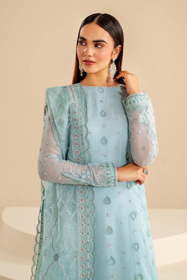 Baroque | Velvet Formals | CHIFFON UF-624 -  Baroque Ladies Clothes - Original Designer Dress - House of Maryam
