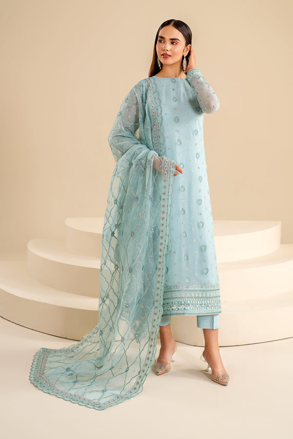 Baroque | Velvet Formals | CHIFFON UF-624 -  Baroque Ladies Clothes - Original Designer Dress - House of Maryam