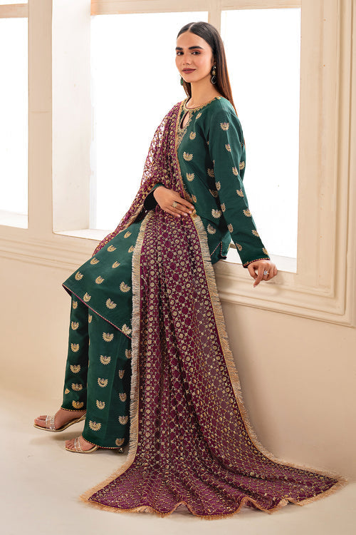Baroque | Velvet Formals | SILK UF-614 -  Baroque Ladies Clothes - Original Designer Dress - House of Maryam
