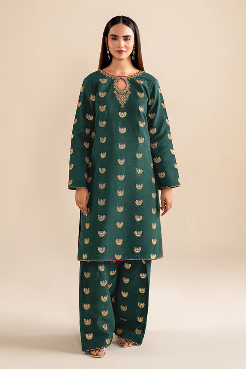 Baroque | Velvet Formals | SILK UF-614 -  Baroque Ladies Clothes - Original Designer Dress - House of Maryam