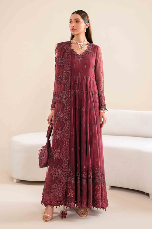 Baroque | Velvet Formals | CHIFFON UF-618 -  Baroque Ladies Clothes - Original Designer Dress - House of Maryam