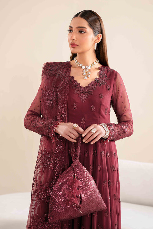Baroque | Velvet Formals | CHIFFON UF-618 -  Baroque Ladies Clothes - Original Designer Dress - House of Maryam