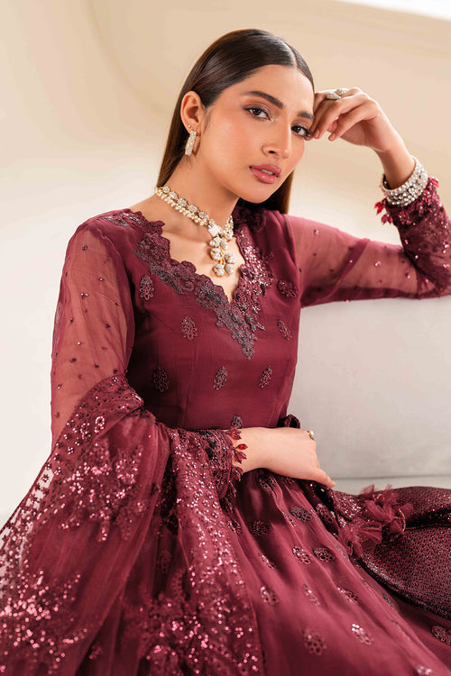 Baroque | Velvet Formals | CHIFFON UF-618 -  Baroque Ladies Clothes - Original Designer Dress - House of Maryam