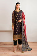 Baroque | Velvet Formals | CHIFFON UF-683 -  Baroque Ladies Clothes - Original Designer Dress - House of Maryam