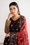 Baroque | Velvet Formals | CHIFFON UF-683 -  Baroque Ladies Clothes - Original Designer Dress - House of Maryam