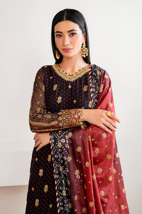 Baroque | Velvet Formals | CHIFFON UF-683 -  Baroque Ladies Clothes - Original Designer Dress - House of Maryam