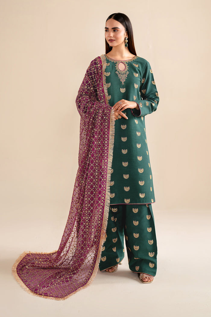 Baroque | Velvet Formals | SILK UF-614 -  Baroque Ladies Clothes - Original Designer Dress - House of Maryam
