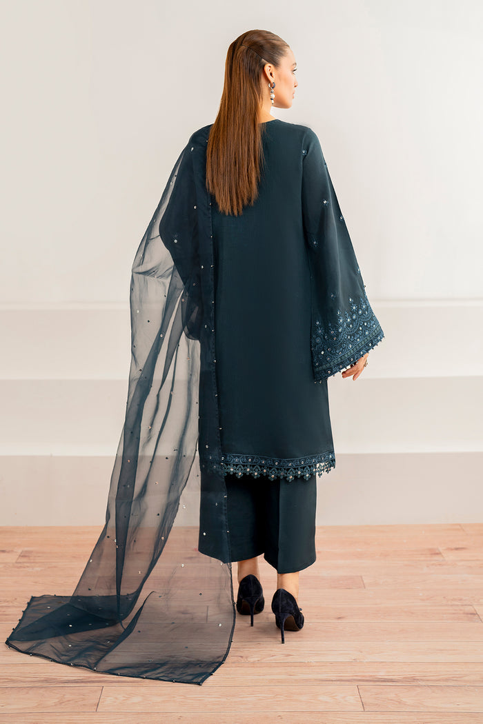 Baroque | Velvet Formals | SILK UF-696 -  Baroque Ladies Clothes - Original Designer Dress - House of Maryam