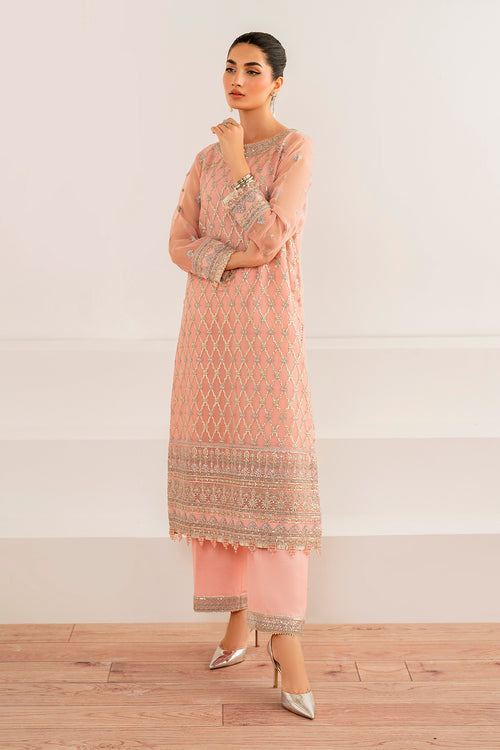 Baroque | Velvet Formals | CHIFFON UF-697 -  Baroque Ladies Clothes - Original Designer Dress - House of Maryam