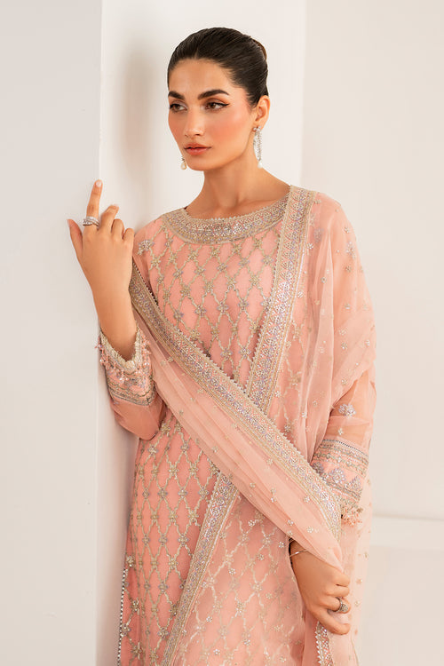 Baroque | Velvet Formals | CHIFFON UF-697 -  Baroque Ladies Clothes - Original Designer Dress - House of Maryam