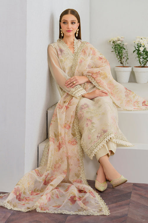 Baroque | Velvet Formals | ORGANZA UF-523 -  Baroque Ladies Clothes - Original Designer Dress - House of Maryam