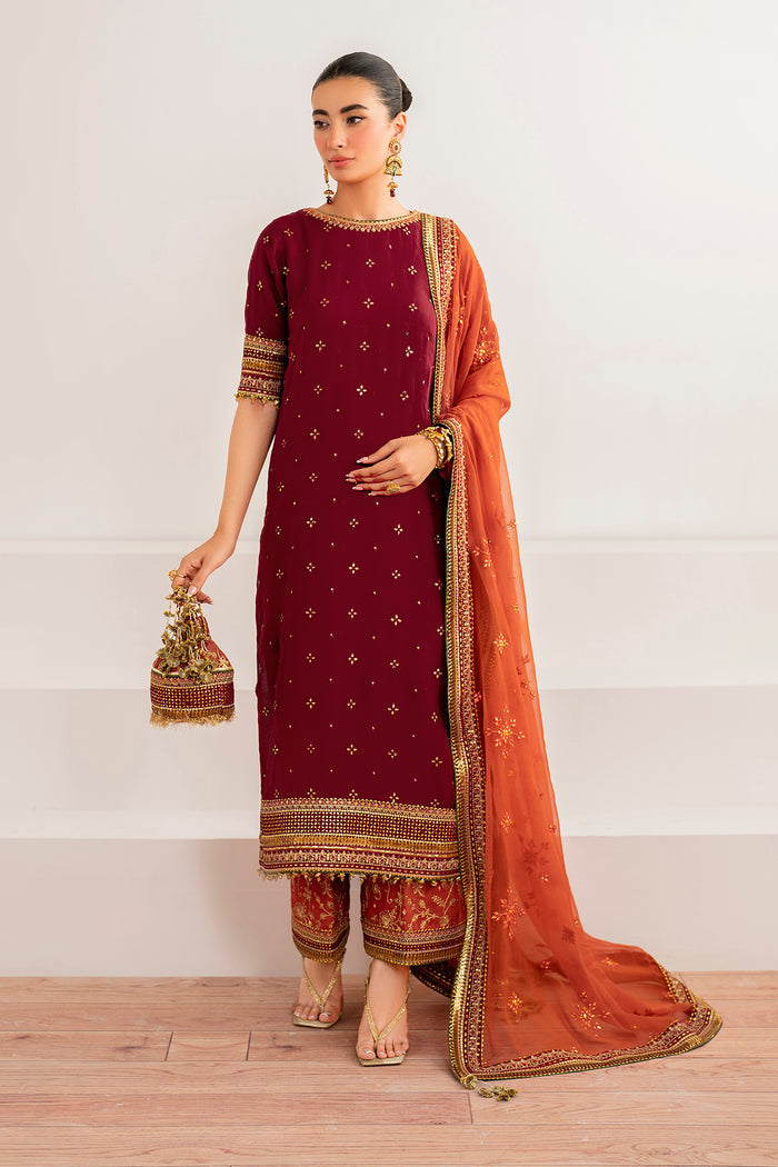 Baroque | Velvet Formals | CHIFFON UF-698 -  Baroque Ladies Clothes - Original Designer Dress - House of Maryam