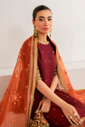 Baroque | Velvet Formals | CHIFFON UF-698 -  Baroque Ladies Clothes - Original Designer Dress - House of Maryam