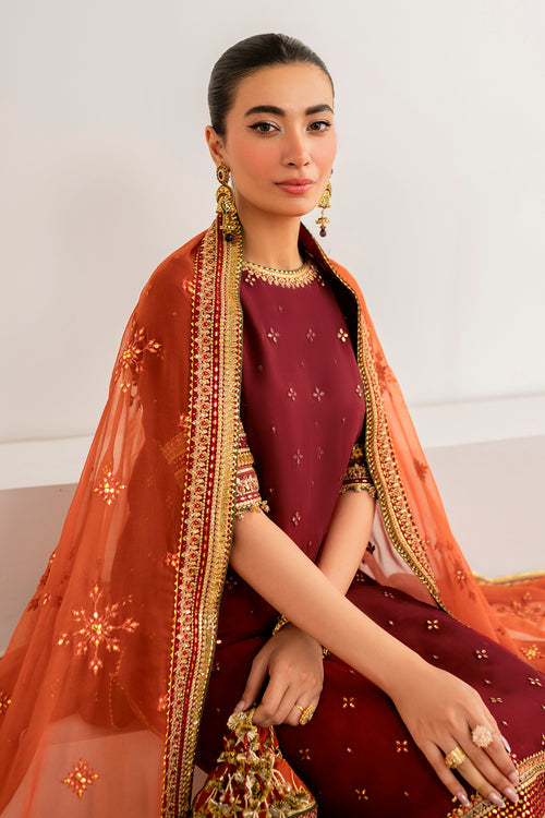 Baroque | Velvet Formals | CHIFFON UF-698 -  Baroque Ladies Clothes - Original Designer Dress - House of Maryam