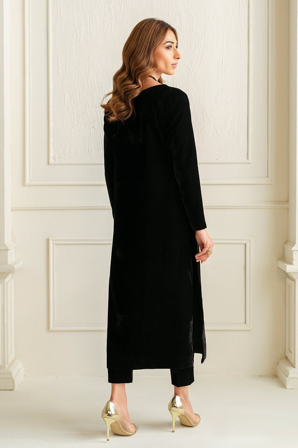 Baroque | Luxury Pret 24 | VELVET SUIT PR-1010 -  Baroque Ladies Clothes - Original Designer Dress - House of Maryam