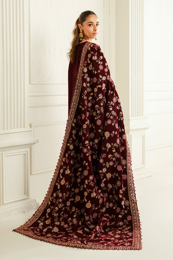 Baroque | Luxury Pret 24 | VELVET SUIT PR-1013 -  Baroque Ladies Clothes - Original Designer Dress - House of Maryam