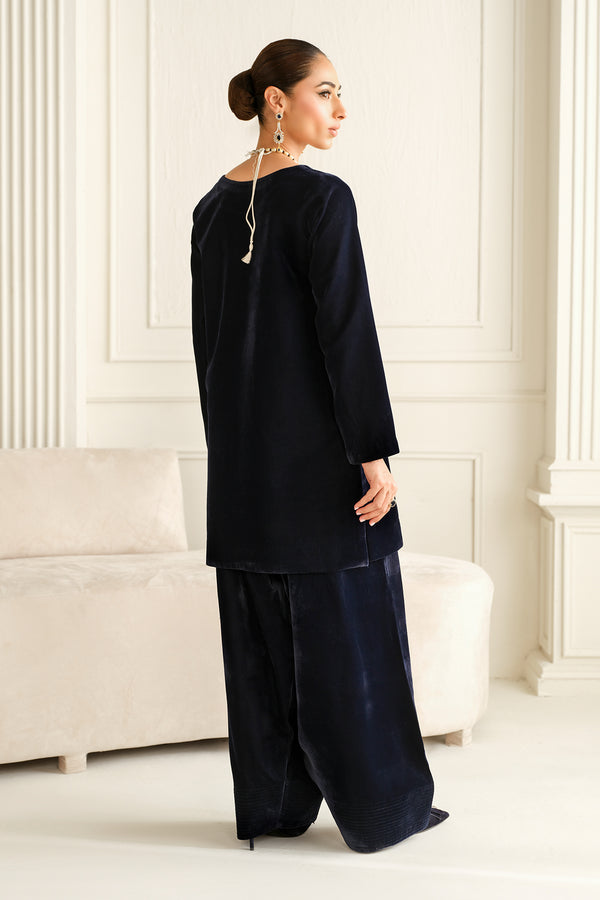 Baroque | Luxury Pret 24 | VELVET SUIT PR-1012 -  Baroque Ladies Clothes - Original Designer Dress - House of Maryam