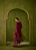 Dhanak | Festive Formals | SS24DU-3197 MAROON 3Pcs -  Dhanak Formal - Original Designer Dress - House of Maryam