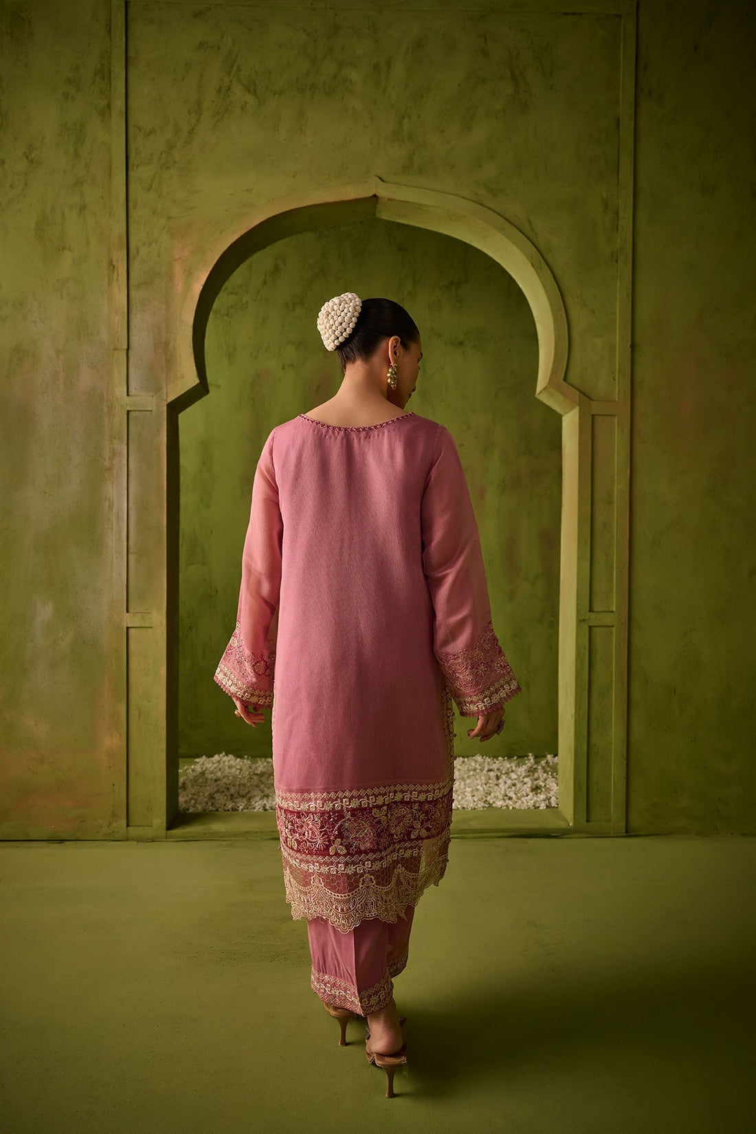 Dhanak | Festive Formals | SS24DU-3193 PINK 3Pcs -  Saffron Formal - Original Designer Dress - House of Maryam