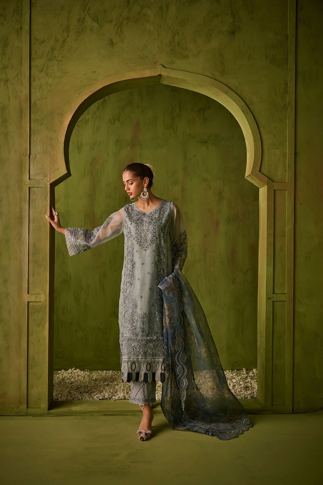 Dhanak | Festive Formals | SS24DU-3196 BLUE 3Pcs -  Dhanak Formal - Original Designer Dress - House of Maryam