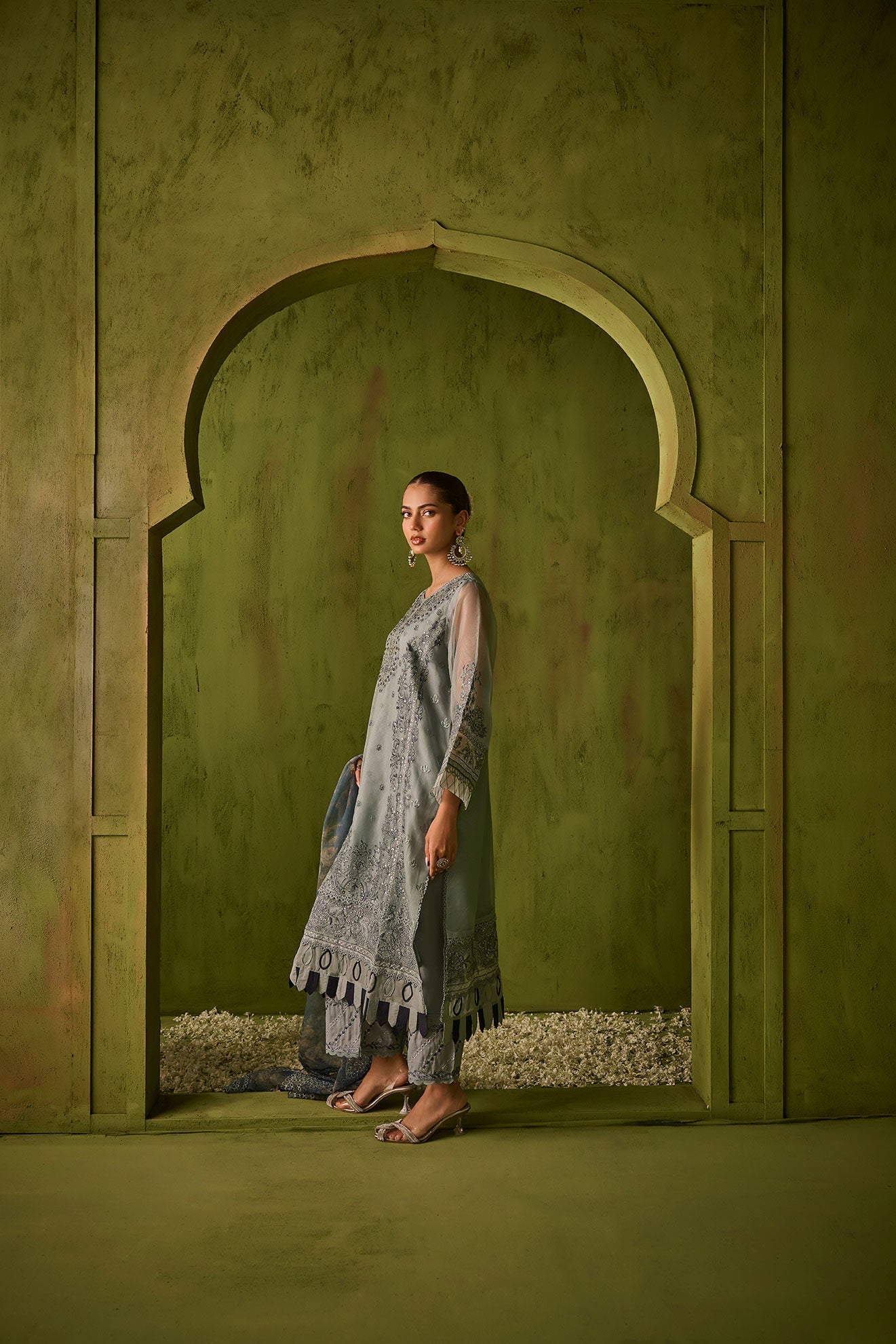 Dhanak | Festive Formals | SS24DU-3196 BLUE 3Pcs -  Dhanak Formal - Original Designer Dress - House of Maryam