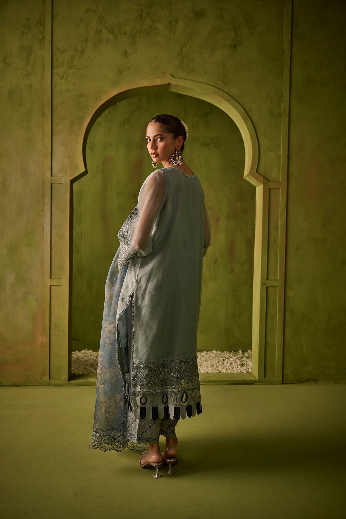 Dhanak | Festive Formals | SS24DU-3196 BLUE 3Pcs -  Dhanak Formal - Original Designer Dress - House of Maryam