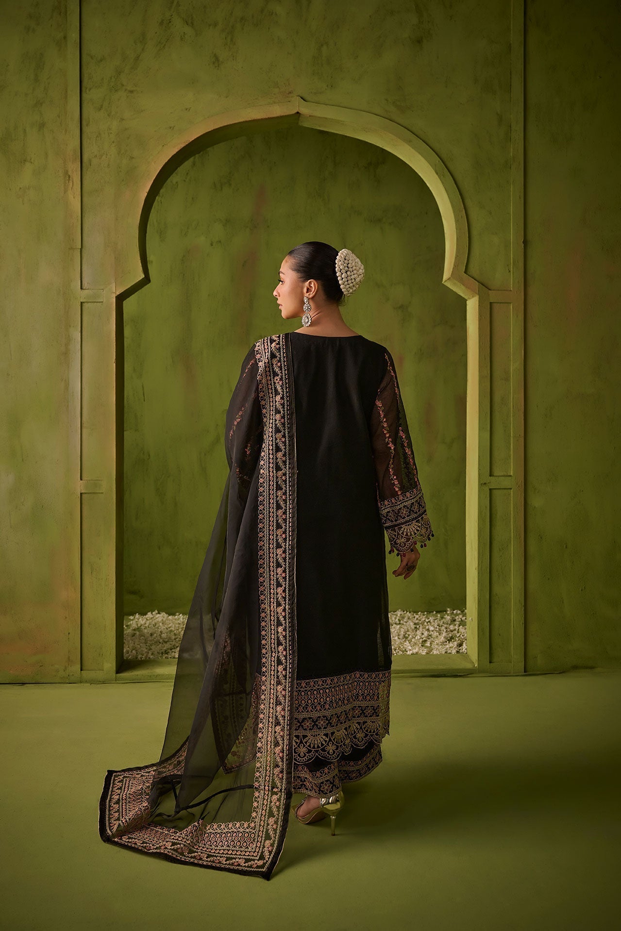 Dhanak | Festive Formals | SS24DU-3192 BLACK 3Pcs -  Dhanak Formal - Original Designer Dress - House of Maryam